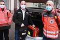 Dr. Sebastian Eibicht, Matthias Heckelt und Rolf Dast stellen ein mobiles Impfteam beim Kitzinger BRK. Ab dem 15. Dezember sind sie einsatzbereit. Allerdings fehlt bislang noch der Impfstoff gegen Corona.