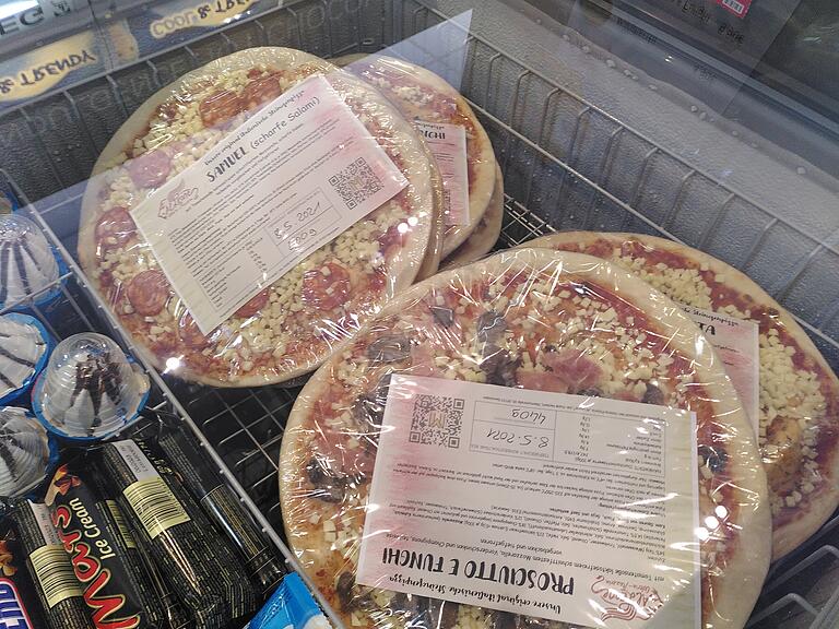 Al Leone Tiefkühlpizzen in der Verkaufsstelle OMV Tankstelle, Gemünden