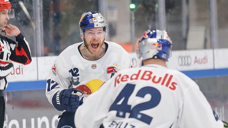 ERC Ingolstadt - EHC Red Bull München.jpeg       -  Benjamin Smith (l) und den EHC Red Bull München brauchen noch einen Sieg zum DEL-Titel.