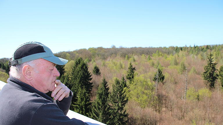 Die Bäume schlagen aus. Der Baumwipfelpfad Steigerwald mit seinem 41 Meter hohen Aussichtsturm hüllt sich allmählich in ein grünes Kleid.