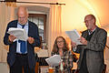 Die Litera(n)ten von links: Bernt Sieg, Bärbel Fürst und Jens Müller-Rastede im Deutschherrnkeller. Foto: Björn Hein       -  Die Litera(n)ten von links: Bernt Sieg, Bärbel Fürst und Jens Müller-Rastede im Deutschherrnkeller. Foto: Björn Hein