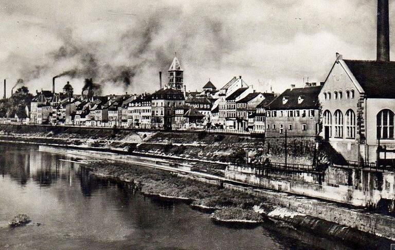 1930 entstand diese Aufnahme von der Unteren Mainpartie. 1930 entstand diese Aufnahme von der Unteren Mainpartie.