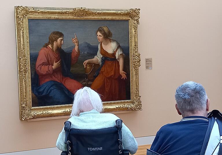 Das Gemälde von Angelika Kaufmann von 1796 weckte das Interesse der Gäste aus dem Pflegeheim. Das Gemälde von Angelika Kaufmann von 1796 weckte das Interesse der Gäste aus dem Pflegeheim. 