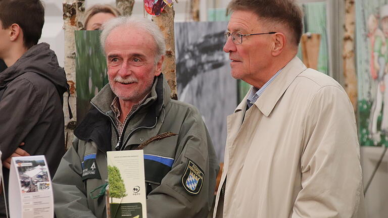 Wolfgang Netsch, Abteilungsleiter im Amt für Ernährung, Landwirtschaft und Forsten Karlstadt, hier bei der Eröffnung der MSP-Expo 2018 mit Ex-Minister Eberhard Sinner (rechts).