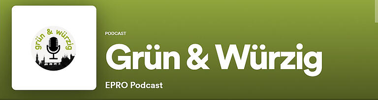 Wiedererkennungswert: Das Logo der neun Podcasts von 'Grün &amp; Würzig'.