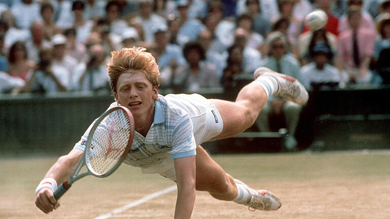 Vor 20 Jahren: Graf und Becker Sieger in Wimbledon.jpeg       -  Boris Becker fühlte sich auf Rasen besonders wohl. 1985 gewann er erstmals in Wimbledon.