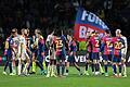 FC Barcelona - Bayern München       -  Der FC Barcelona bejubelt den Sieg über den FC Bayern.