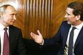 Sebastian Kurz und Wladimir Putin       -  Der russische Präsident Wladimir Putin und der österreichische Kanzler Sebastian Kurz