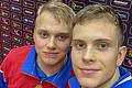 Bei der U19-WM im Doppel vereint zu Gold, beim Bundesliga-Spiel in Neu-Ulm Kontrahenten: Maksim Grebnev (links, TSV Bad Königshofen) und Vladimir Sidorenko.