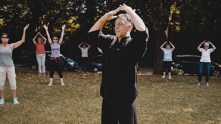 Auch in diesem Jahr gibt&nbsp; es das kostenlose Kursangebot 'Qi Gong auf der Wiese' in Lauda. Das Bild entstand im vergangenen Jahr.