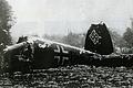 Ein Flugzeug des Typs He 111-H. Beim Absturz in Erlenbach sind Bug und Rumpf bis auf wenige Gestell- und Rahmenteile bei Temperaturen um die 1000 Grad Celius verbrannt