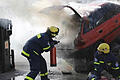 Das Technische Hilfswerk war hier für die Brandbekämpfung an einem Fahrzeug verantwortlich. Fotos: THW       -  Das Technische Hilfswerk war hier für die Brandbekämpfung an einem Fahrzeug verantwortlich. Fotos: THW