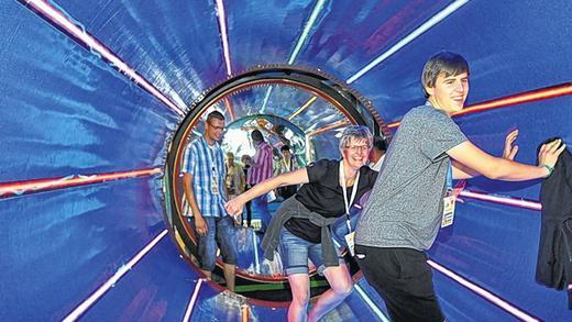 Am Rotieren: im Lach- und Freuhaus.