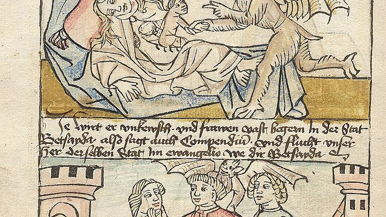 Eine echte Perle: Das reich illustrierte Blockbuch vom Antichristen aus dem 15. Jahrhundert Eine echte Perle: Das reich illustrierte Blockbuch vom Antichristen aus dem 15. Jahrhundert