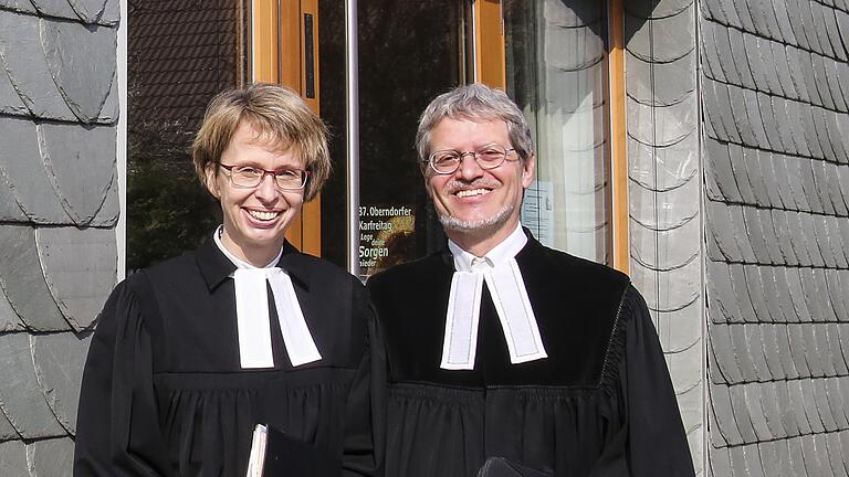 Das Pfarrerpaar Vocke von der Evangelischen Kreuzkirche Oberndorf. Das Pfarrerpaar Vocke von der Evangelischen Kreuzkirche Oberndorf.