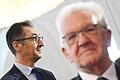 75. Geburtstag Winfried Kretschmann       -  Cem Özdemir will die Nachfolge von Winfried Kretschmann als grüner Ministerpräsident von Baden-Württemberg antreten.