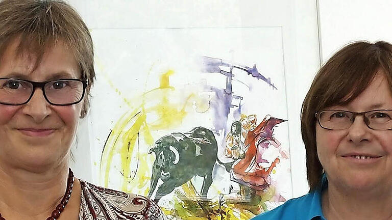 Gertrud Gerlach (links) und Mecki Janoschka stellen ihre Werke im Haus der Schwarzen Berge aus. Foto: privat - Gertrud Gerlach (links) und Mecki Janoschka stellen ihre Werke im Haus der Schwarzen Berge aus. Foto: privat Gertrud Gerlach (links) und Mecki Janoschka stellen ihre Werke im Haus der Schwarzen Berge aus. Foto: privat - Gertrud Gerlach (links) und Mecki Janoschka stellen ihre Werke im Haus der Schwarzen Berge aus. Foto: privat