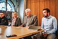 Sie fürchten um den Valeo-Standort Ebern (von rechts): Martin Feder, Erster Bevollmächtigter IG Metall Bamberg, Jürgen Hennemann, Bürgermeister der Stadt Ebern, Betriebsratsvorsitzende Sonja Meister, ihr Stellvertreter Thomas Werner.