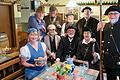 Im neuen Nachwächterstüble (von links): 'Marktbärbel' Ute Beyerlein, 'Häcker Karl' Fritz, 'Babette' Heike Pross, 'Schorsch' Peter Auffermann und Walter Vogel, 'Nachtwächter' 
Herbert Vornberger, 'Tilman Riemenschneider' Michael Schurr, 'Nachtwächterin' Gabi Hellman und der 'Würzburger Nachtwächter' Wolfgang Mainka.