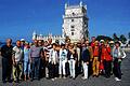 Die Kissinger Reisegruppe vor dem Torre de Belem, dem berühmtesten Wahrzeichen von Lissabon. Von dort hat man eine wunderbare Aussicht über das Delta des Tejo.