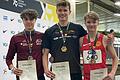 Deutscher U20-Hallenmeister über 1500 Meter: Der Reichenberger David Scheller (Mitte) von der LG Main-Spessart ließ in Dortmund Piet Hoyer (Königssteiner LV/links) und Karl Geburek (ASV Erfurt/rechts) hinter sich.