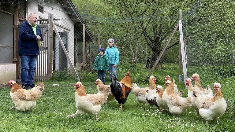 Bei den Geflügel- und Naturfreunden in Frammersbach: Dieter Rüppel möchte auch seinen Enkelkindern die Ökologie und Nachhaltigkeit der privaten Hühnerhaltung greifbar machen.