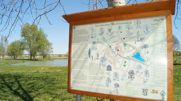 Wissenswertes und Mystisches verrät der Baumhoroskopweg direkt neben dem Landschaftssee in Seinsheim. Wissenswertes und Mystisches verrät der Baumhoroskopweg direkt neben dem Landschaftssee in Seinsheim.