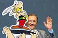 Streitbare Gallier: Albert Uderzo 2005 mit seinen Figuren Asterix und Obelix.