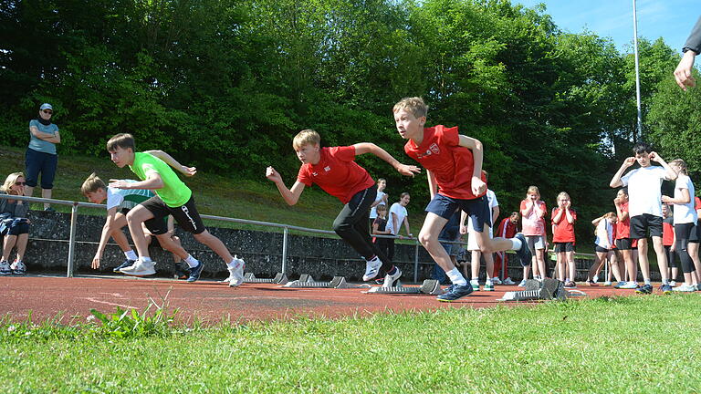 Leichtathletik-Sportfest beim SV Ramsthal       -  Die Sprint-Wettbewerbe beim SV Ramsthal sorgten für viele spannende Momente.