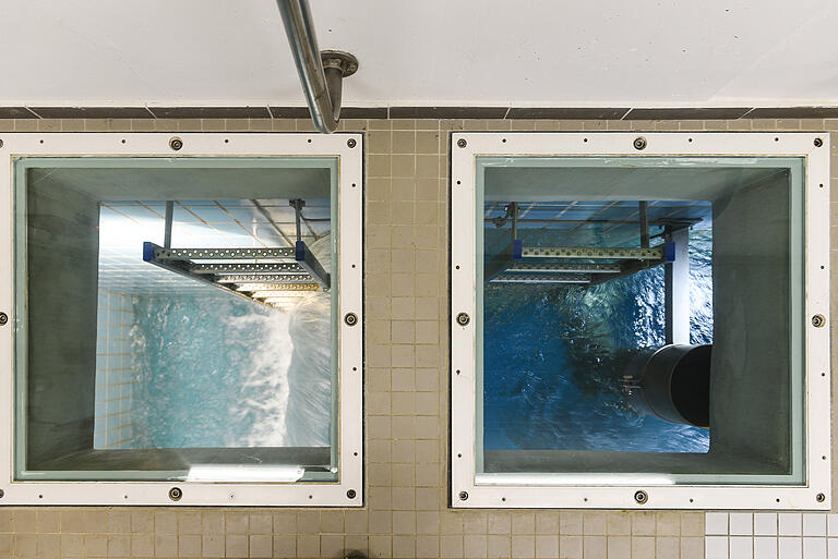 Große Wasseraufbereitungsanlage der Stadtwerke Lohr am Main.