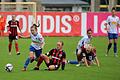 Auf Spurensuche: Die Karriere-Wege der besten Fußballerinnen im Landkreis       -  Trug viele Jahre das Trikot des FF USV Jena: Annika Graser (am Ball) aus Aura an der Saale.