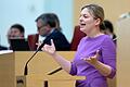 Plenarsitzung im Landtag       -  Katharina Schulze mischt sich mit einem eigenen Vorschlag in die Wehrpflicht-Debatte ein. (Archivbild)