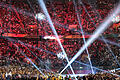 Handball-EM - Eröffnungsfeier.jpeg       -  Mit einer Laser- und Lichtshow wird die Handball-EM vor einer Weltrekordkulisse in Düsseldorf eröffnet.