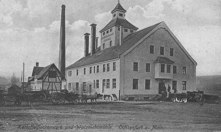 Eine Postkarte aus den 1920er Jahren zeigt das 1917 erbaute Kartoffelflockenwerk. Eine Postkarte aus den 1920er Jahren zeigt das 1917 erbaute Kartoffelflockenwerk.