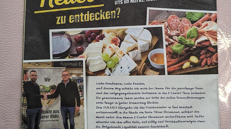 Im aktuellen Edeka-Handzettel wird auf die Inventur und den Inhaberwechsel hingewiesen. Im aktuellen Edeka-Handzettel wird auf die Inventur und den Inhaberwechsel hingewiesen.