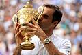 Triumph       -  Federer verewigte sich auf dem Heiligen Rasen mit seinem achten Triumph in Wimbledon.