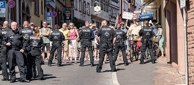 Rund 700 Menschen demonstrierten am Sonntag gegen den Protest der 'Bürgerinitiative Franken'. Rund 700 Menschen demonstrierten am Sonntag gegen den Protest der 'Bürgerinitiative Franken'.