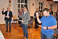 Von links: Rudolf Symmank (Eschenau), Stefan Lindner (Unterschwappach) und Florian Storch (Hainert) wurden als Ortssprecher bei der Gemeinderatssitzung vereidigt.