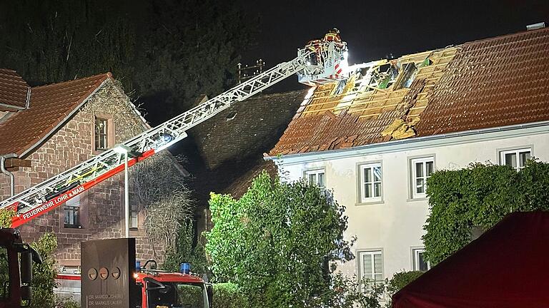 Dachstuhlbrand in Lohr