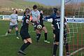 Melanie Stäblein (helles Trikot am Ball) erzielt in dieser Szene das 1:0 für die TSG Bastheim im Spitzenspiel gegen die SG Albertshausen/Nüdlingen.