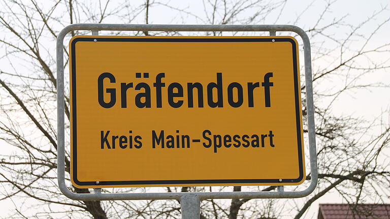 Das Ortsschild von Gräfendorf.