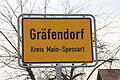 Das Ortsschild von Gräfendorf.