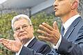 &bdquo;Einfach ein Vergnügen&ldquo;: Bundespräsident Joachim Gauck und sein Schweizer Kollege Didier Burkhalter.
