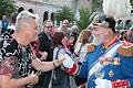 Hubert Fella (links) hat sich beim Rakoczy-Fest 2023 unter anderem mit Ludwig Büchner alias Ludwig III. unterhalten.       -  Hubert Fella (links) hat sich beim Rakoczy-Fest 2023 unter anderem mit Ludwig Büchner alias Ludwig III. unterhalten.