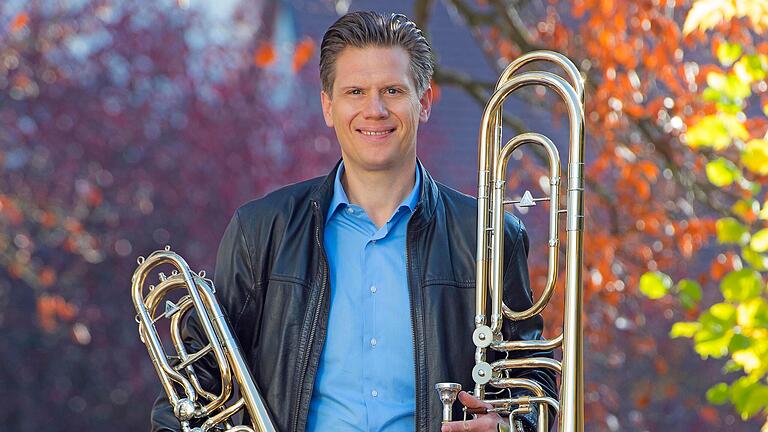 Der Posaunist Benjamin Appel aus Insbruck tritt beim Jubiläumskonzert 'The world of trombone' tritt am Sonntag, 24. Juli, um 17 Uhr in der Gerolzhöfer Stadtpfarrkirche auf.