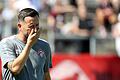 Enttäuscht verließ Kickers-Trainer Markus Zschiesche nach der verlorenen Partie gegen die SpVgg Bayreuth den Platz.