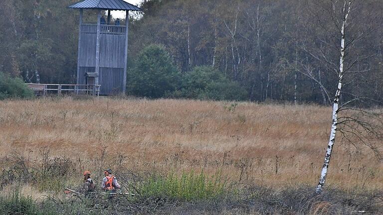 Mit Sägen wurden im Roten Moor Gehölze entfernt und zusammengetragen. Mit Sägen wurden im Roten Moor Gehölze entfernt und zusammengetragen.