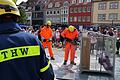 Blaue Engel auf dem Marktplatz: Das Technische Hilfswerk Schweinfurt feierte das 70-jährige Bestehen des Ortsverbands.