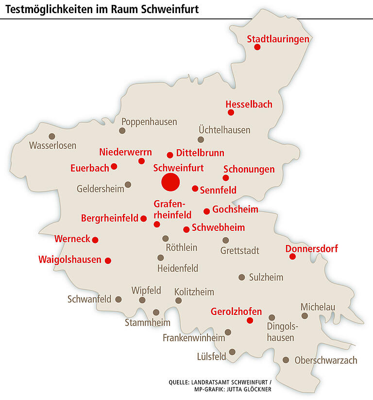 Corona im Raum Schweinfurt: Wo kann ich mich testen lassen – auch sonntags?