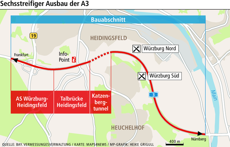 A3 bei Würzburg: So verschwand die Autobahnbrücke